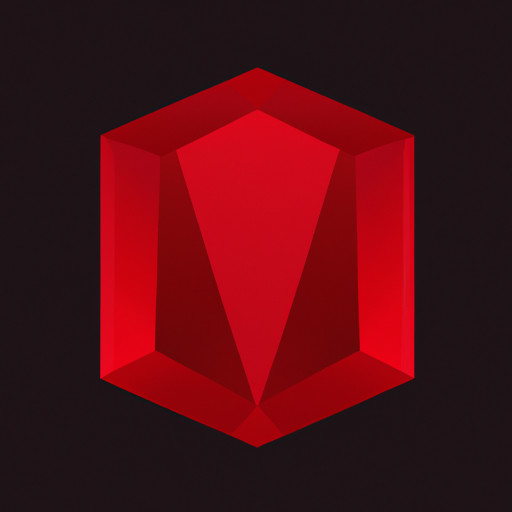 A minimalist, clean, and stark red icon of the suit of diamonds rests perfectly centered against a pristine white background. The design is crisp and uncluttered, emphasizing the geometric shape of the diamond: a rhombus or lozenge