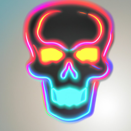 Neon skull