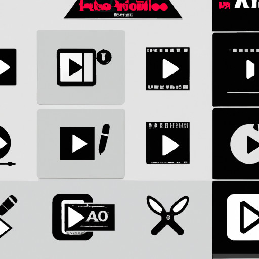 filming and editing icons
