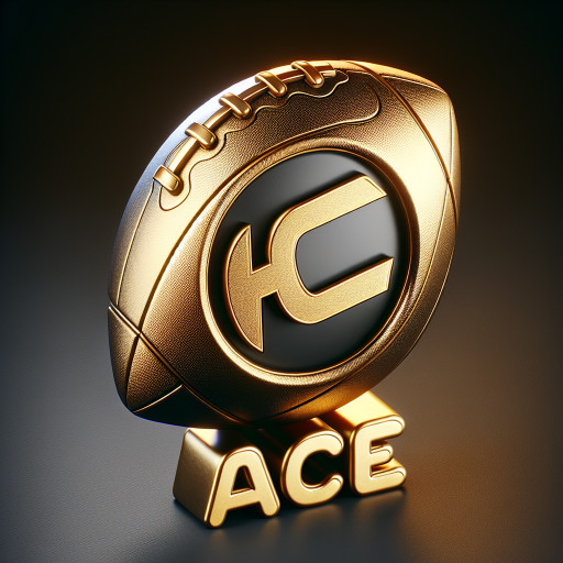 Football with the letters k c on it in a black Ace