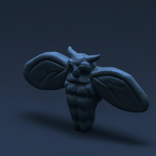 mothman made of clay