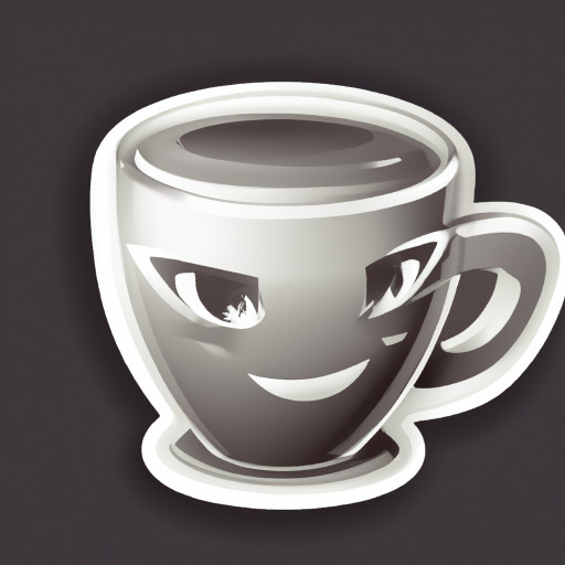 Cute coffee cup with a smiling face.