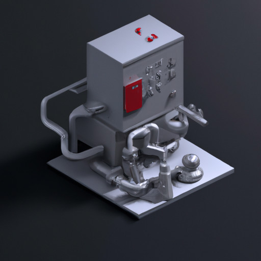 A HEATING ENGINE ROOM CLEAN WITH BURNER BOILER WATER TANK PIPES VALVES THERMOMETERS AND...