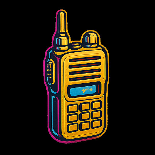 stwórz ikonkę przedmiotu krótkofalówki w stylu gta v z przezroczystym tłem