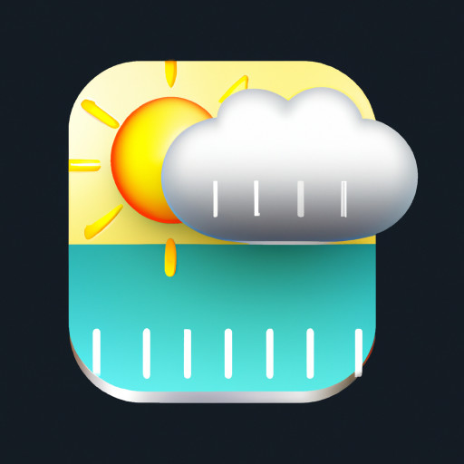 Weather Icon - Containing symbols for Sun Cloud and rain
