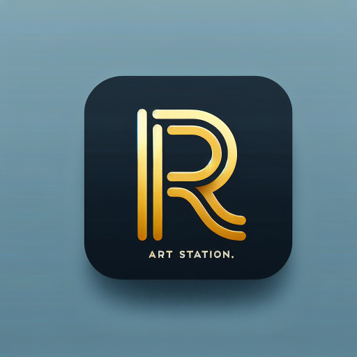simple gold alphabet R logo 