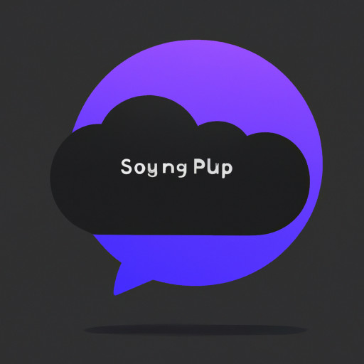 Gloomy text within cloud-shaped talk balloon
