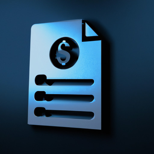 a paper with a list money sign