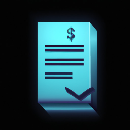 a paper with a list money sign