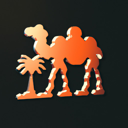 desert palm camels