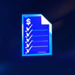 paper with list and money sign