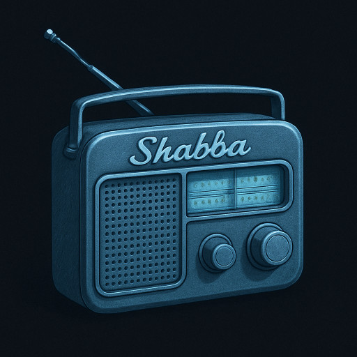 A radio with the name shabba written on top