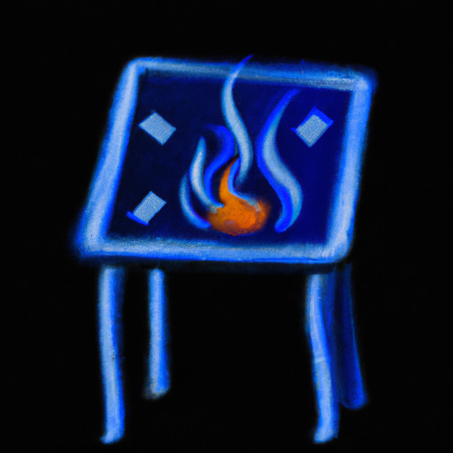 The table is on fire