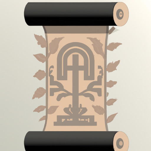 aesthetic scroll ancient greek style. put the highest of highest focus on the scroll and keep it a tiny little bit simple and still consider elements from ancient greece