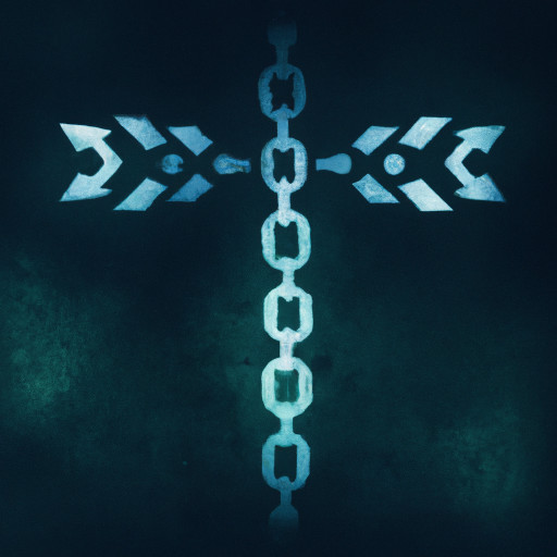 runic chains flying out of the darkness