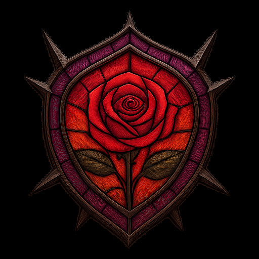 Gothic Spikes Rose Crest