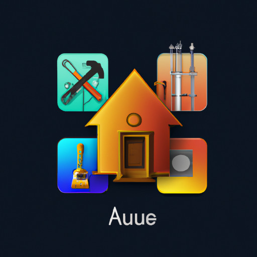 house icon with some instruments in it for logo
