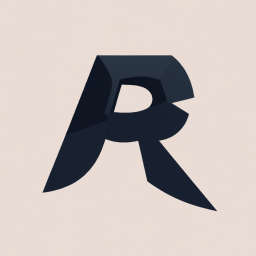 elegant and fancy letter R A F