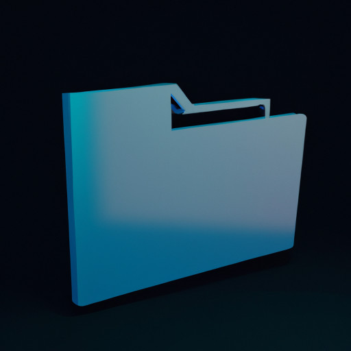 folder in style glassmorphism 