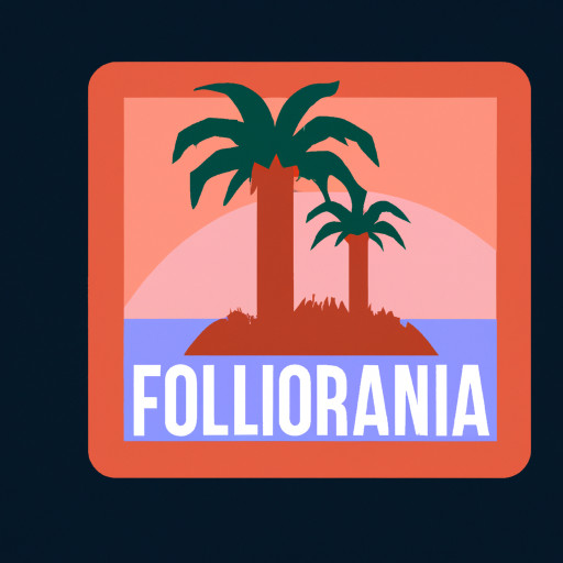 a 512x512 icon that says Florida County with a palm tree and beach in the back