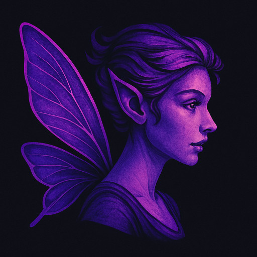 female pixie, facing right, side view