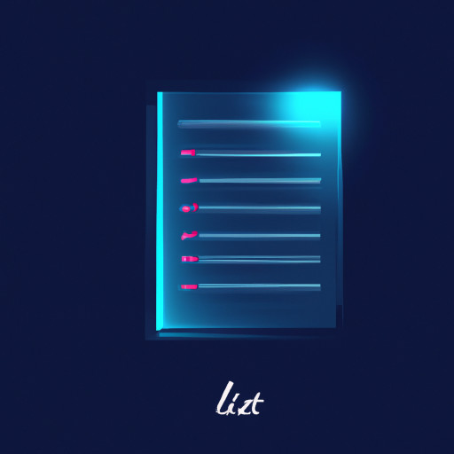 a paper with a list 