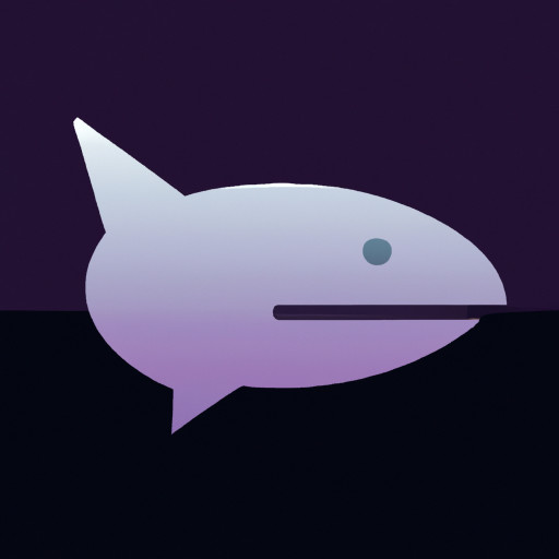 Shark but chat bubble