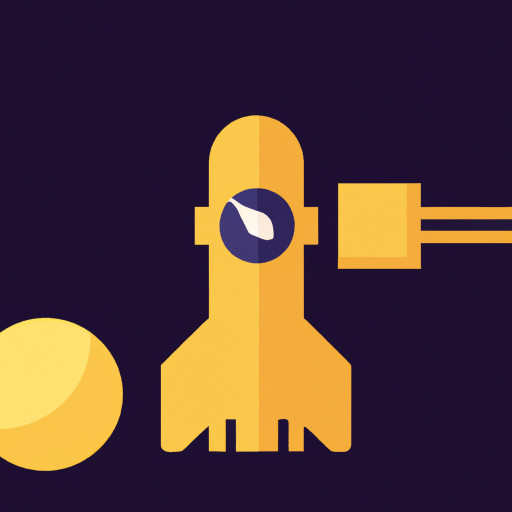 A minimalist vector icon of a missile ascending toward a satellite in orbit, with a target lock indicator.