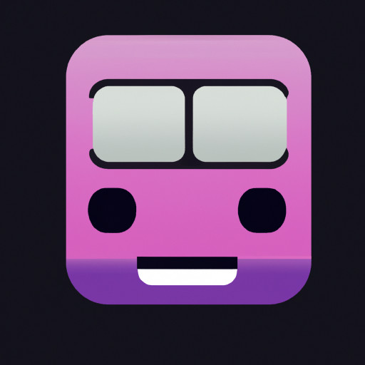 bus icon app, it needs to be fun and smiley, similar to waze