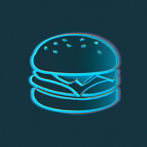 A cool hamburger art 