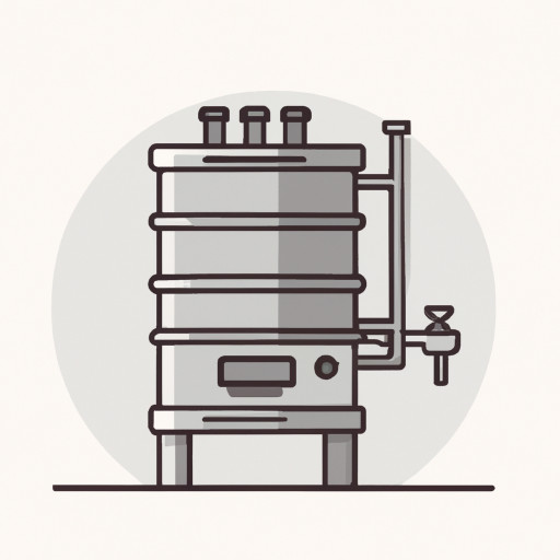 Black and white beer pasteurizer machine icon