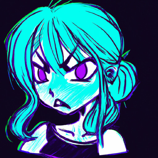 angry anime girl