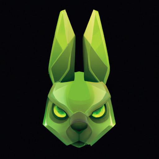 Agressive bunny with one ear folded downward. also sharp eyes with one being scarred