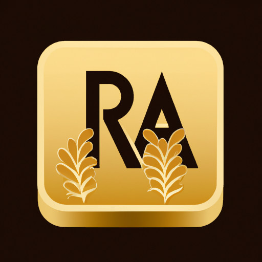 icon with letter RA and simply yet elegant