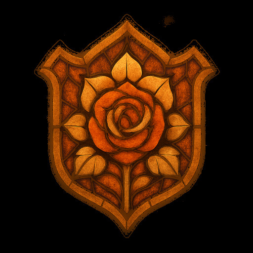 Gothic Emblem Rose Crest