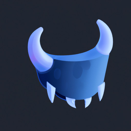 Monster mandible undberbite ogre horns modern icon gamestudio