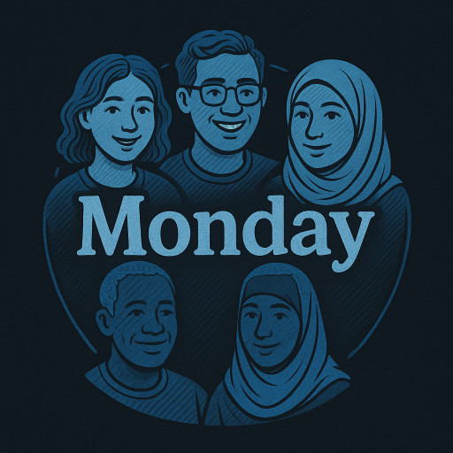  all types of people surrounded around the day Monday