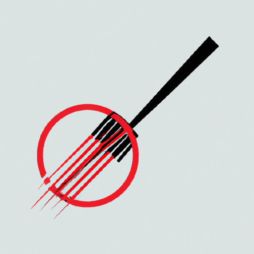 An icon of a rotating brush being used on a wrong, prohibited tool