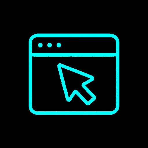 Mouse cursor moving a window. Minimal, modern.