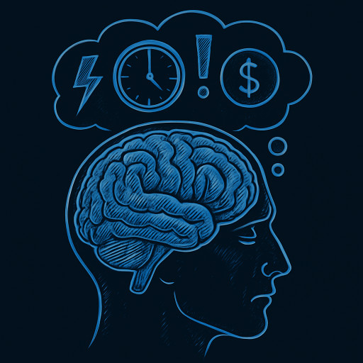 A brain thinking about all the things that are stressful in life