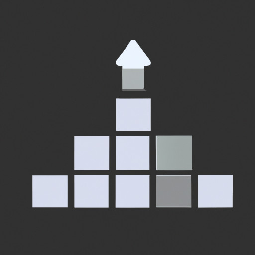 A stack of blocks or an upward arrow