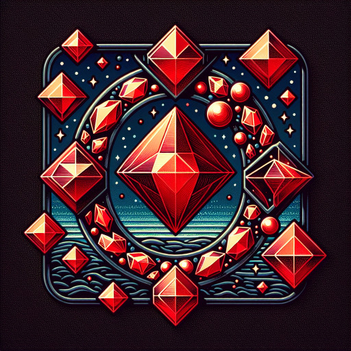 QT written on red diamonds