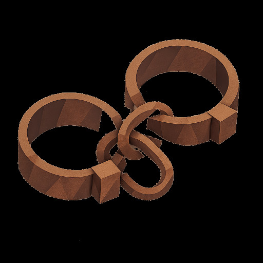 iron shakles with sturdy and rusty rings
