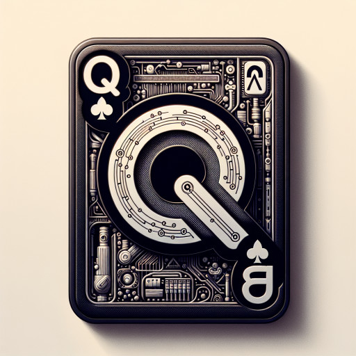 The letter q and the letter T inside of a ace