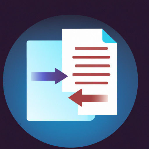 Flat minimalist icon of a document with two circular arrows representing rewriting or paraphrasing. Clean vector style, soft edges, no gradients, professional look, transparent