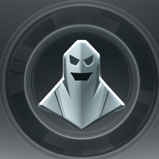A ghostly / shadow figure overlaid on a tech icon, something moody but still clean.