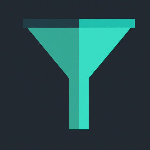 Horizontal funnel, narrowing left → right