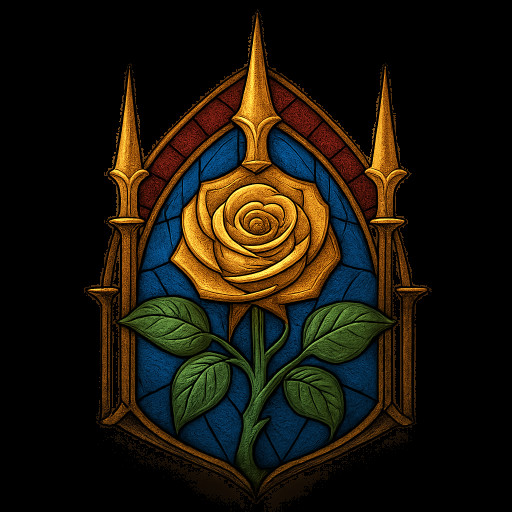 Gothic Spikes Rose Crest